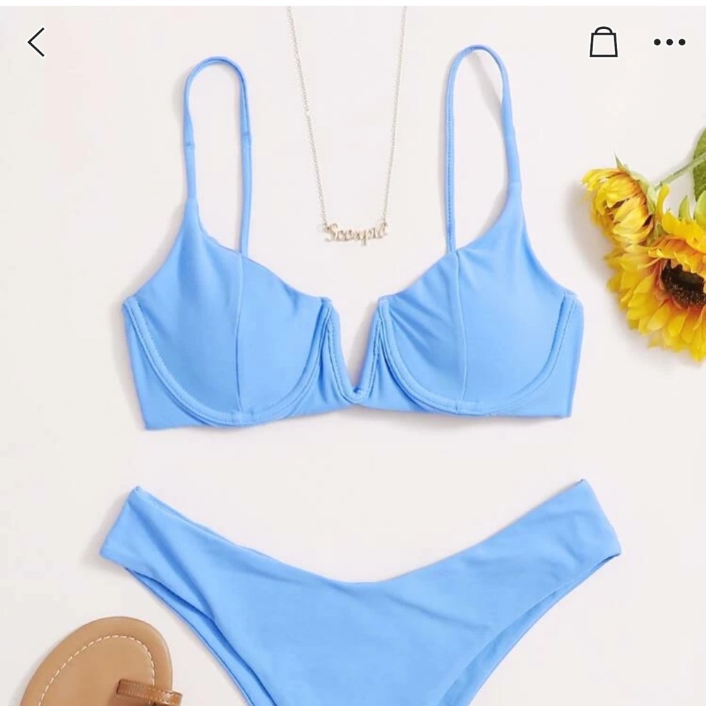 Blue Bikini Top